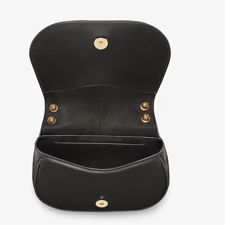 Affordable Leather Bag C'mon Black In Mini Fendi Calf 0404 HOT SALE